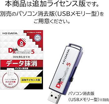 Amazon.co.jp: IODATA データ 消去 USBメモリー型用 追加10ライセンス